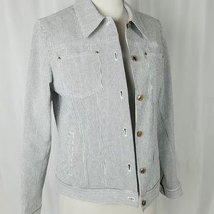 Jones New York Signature Petite Seersucker